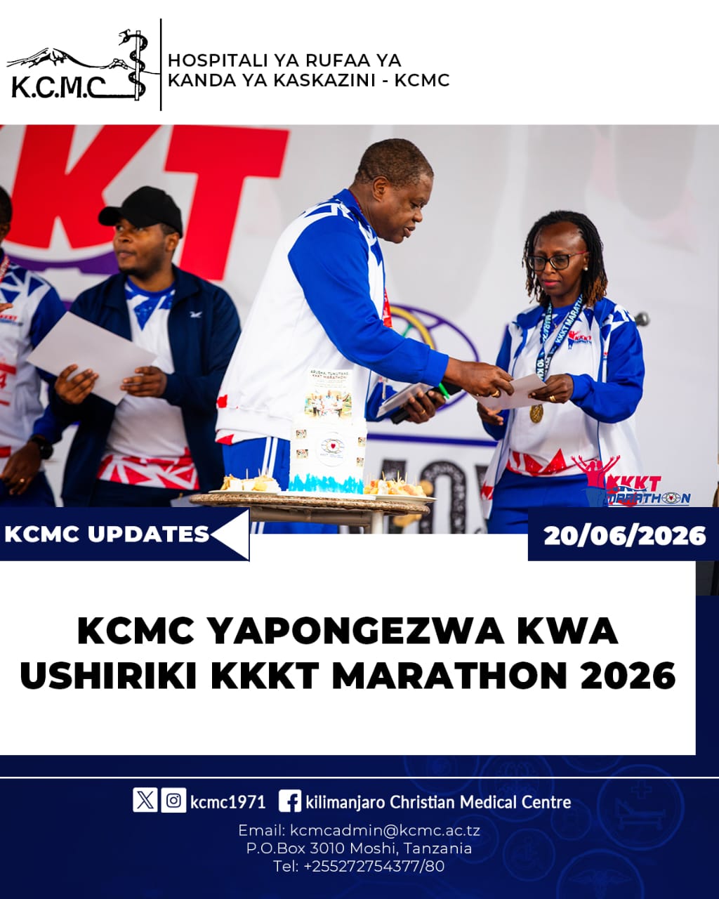 KCMC YAPONGEZWA USHIRIKI KTK KKKT MARATHON 2026