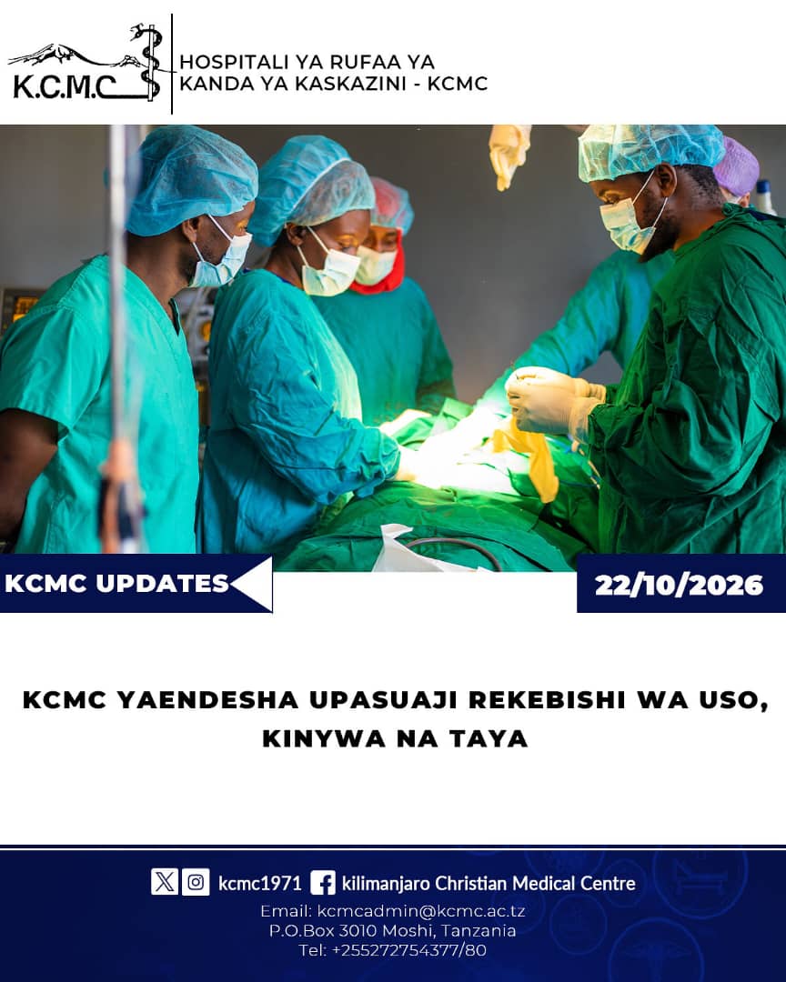 KCMC YAENDESHA UPASUAJI REKEBISHI WA USO, KINYWA NA TAYA
