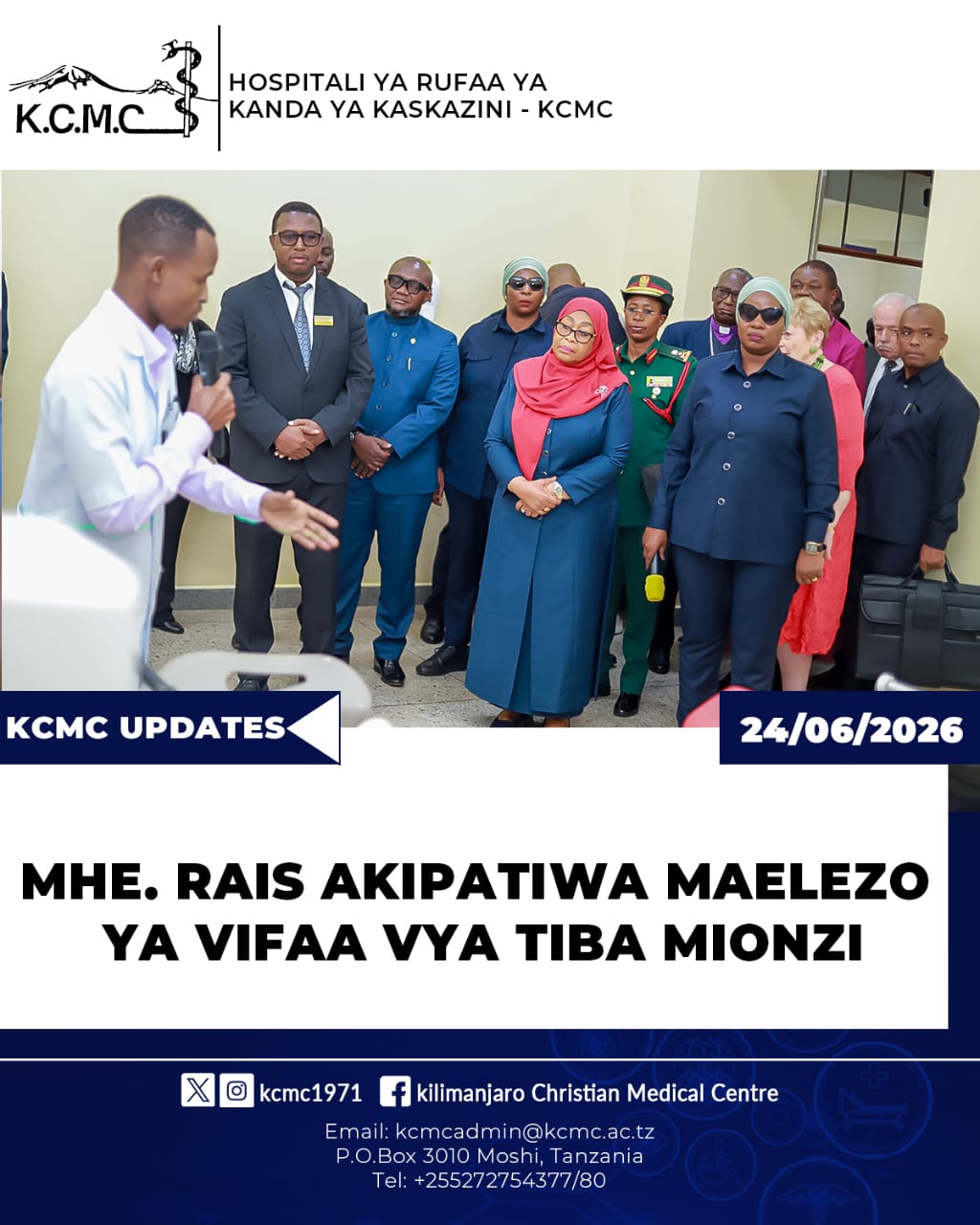 MHE. RAISI AKIPATIWA MAELEZO KUHUSU VIFAA VYA TIBA MIONZI