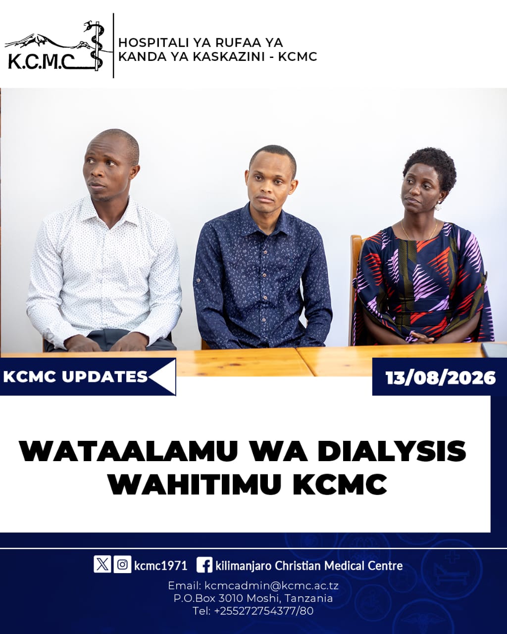 WATAALAMU WA DIALYSIS WAHITIMU KCMC