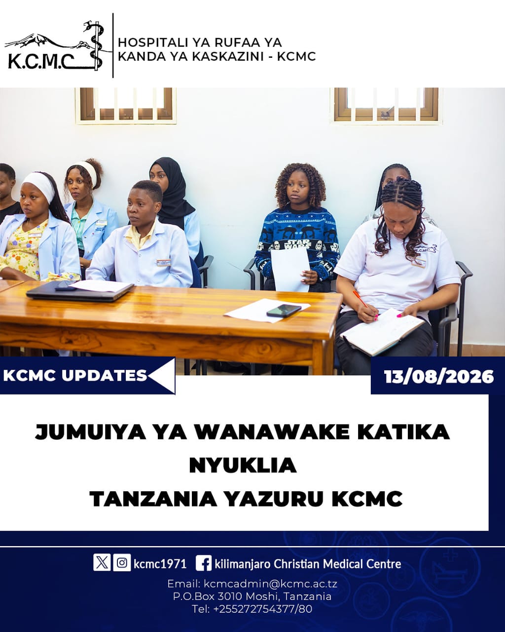 JUMUIYA YA WANAWAKE KATIKA NYUKLIA TANZANIA YAZURU KCMC