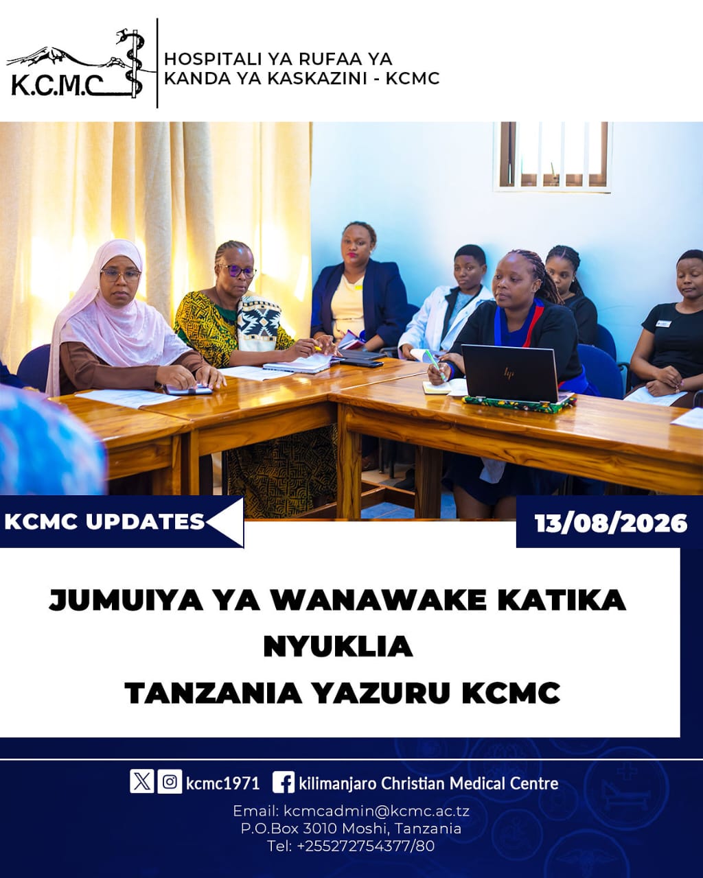 JUMUIYA YA WANAWAKE KATIKA NYUKLIA TANZANIA YAZURU KCMC