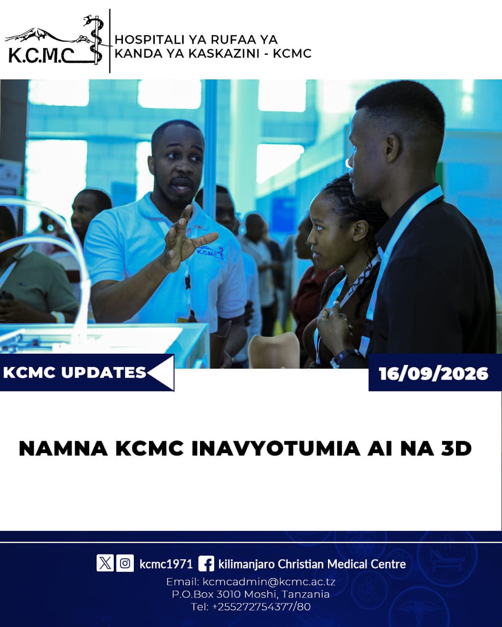 NAMNA KCMC INAVYOTUMIA AI NA 3D