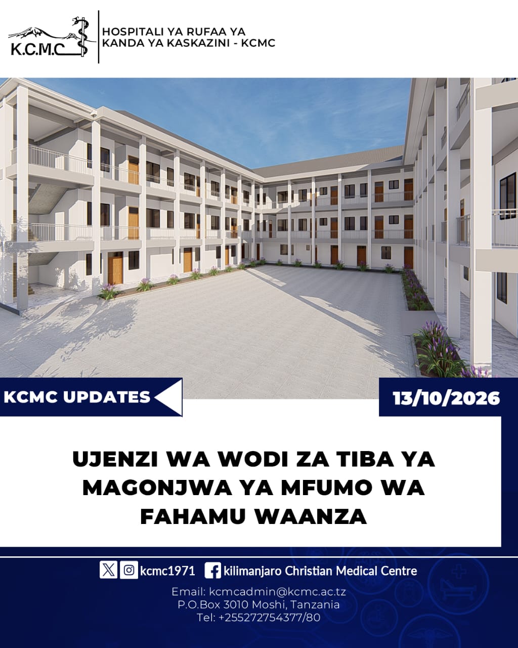 UJENZI WA WODI ZA TIBA YA MAGONJWA YA MFUMO WA FAHAMU WAANZA