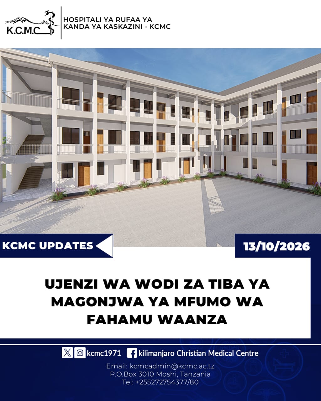 UJENZI WA WODI ZA TIBA YA MAGONJWA YA MFUMO WA FAHAMU WAANZA