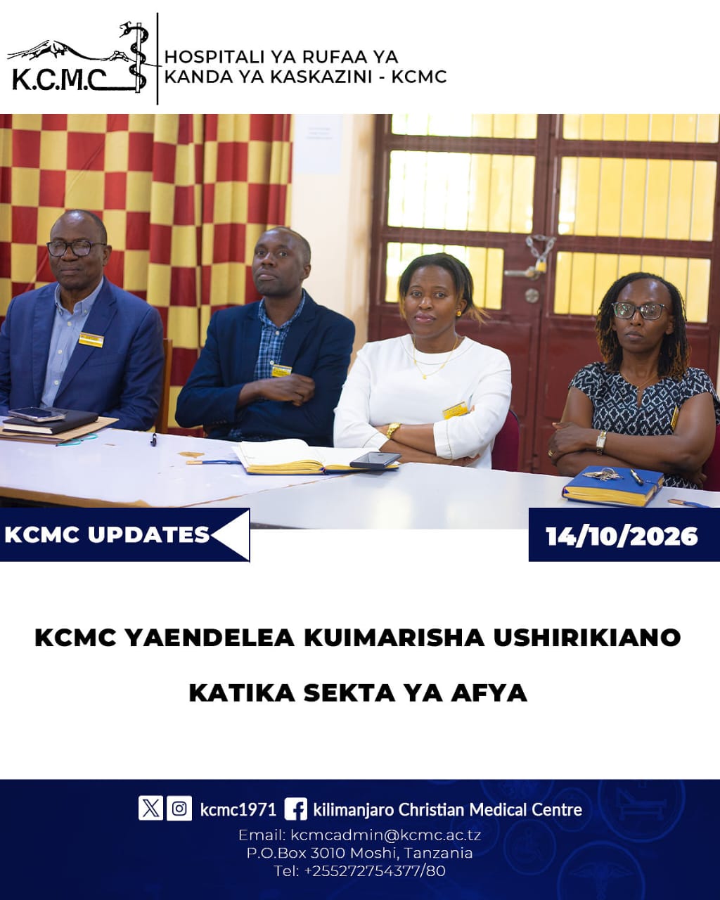 KCMC YAENDELEA KUIMARISHA USHIRIKIANO KATIKA SEKTA YA AFYA